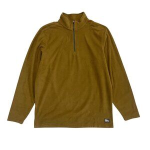 Eddie Bauer Men Long Sleeve Fast Fleece 1/4 Zip Brown Large Tall Outdoors Hiking